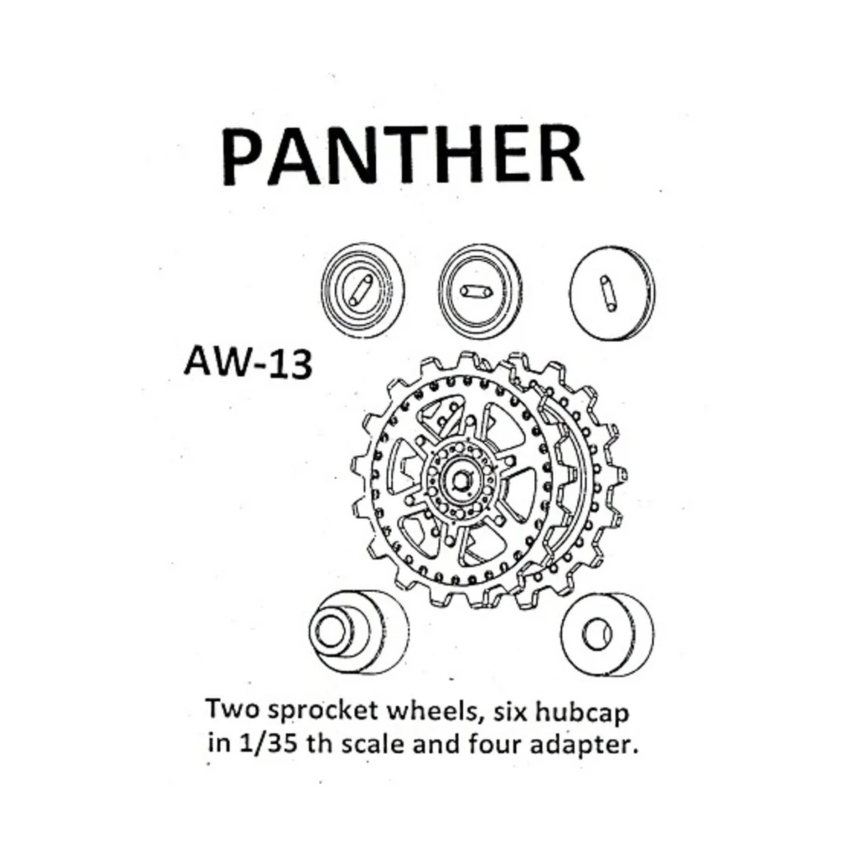 Tracks for Panther (A-G), 1/35 - Friulmodel AW-13