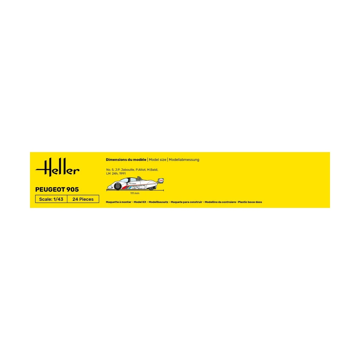 STARTER KIT Peugeot 905, 1/43 - Heller 56110 STARTER KIT Peugeot 905, 1/43 - Heller 56110
