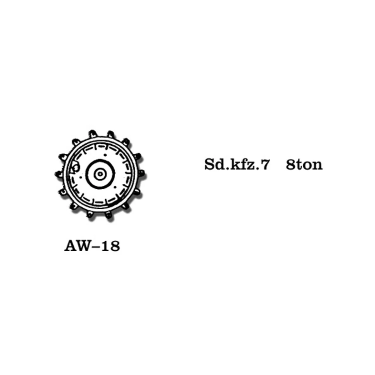 Tracks for Metal Wheels for 8 ton Sd.kfz. 7, 1/35 - Friulmodel AW-18 Tracks for Metal Wheels for 8 ton Sd.kfz. 7, 1/35 - Friulmodel AW-18