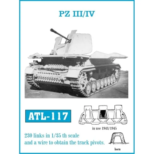 Tracks for PZ III/IV, 1/35 - Friulmodel ATL-117 Tracks for PZ III/IV, 1/35 - Friulmodel ATL-117