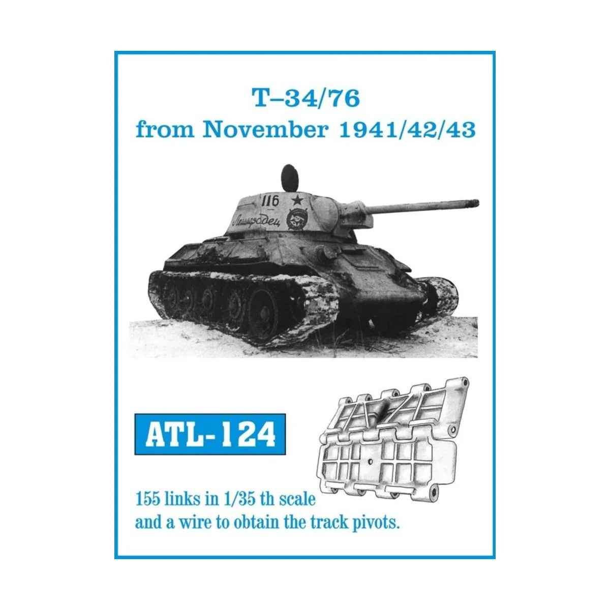 Tracks for T-34/76 from November 1941/42/43 - Friulmodel ATL-124