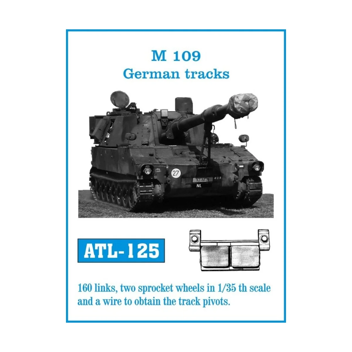 Tracks for M 109 German tracks - Friulmodel ATL-125