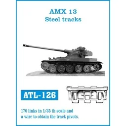 Tracks for AMX 13 Steel tracks - Friulmodel ATL-126