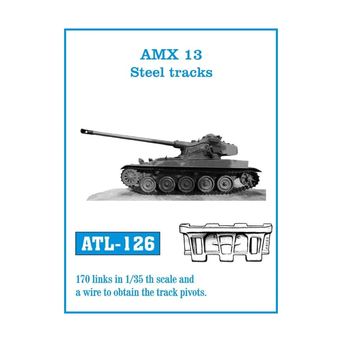 Tracks for AMX 13 Steel tracks, 1/35 - Friulmodel ATL-126