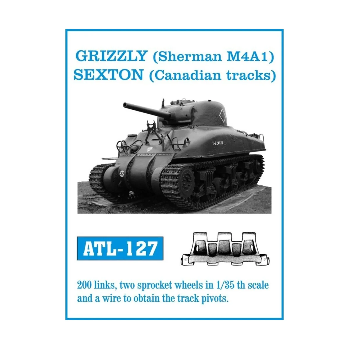 Tracks for GRIZZLY (Sherman M4A1) SEXTON (Canadian tracks), 1/35 - ... Tracks for GRIZZLY (Sherman M4A1) SEXTON (Canadian tracks), 1/35 - ...