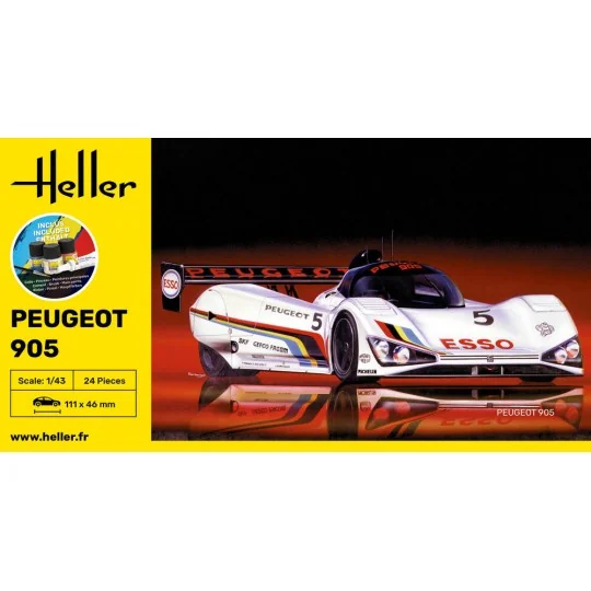 STARTER KIT Peugeot 905, 1/43 - Heller 56110 STARTER KIT Peugeot 905, 1/43 - Heller 56110