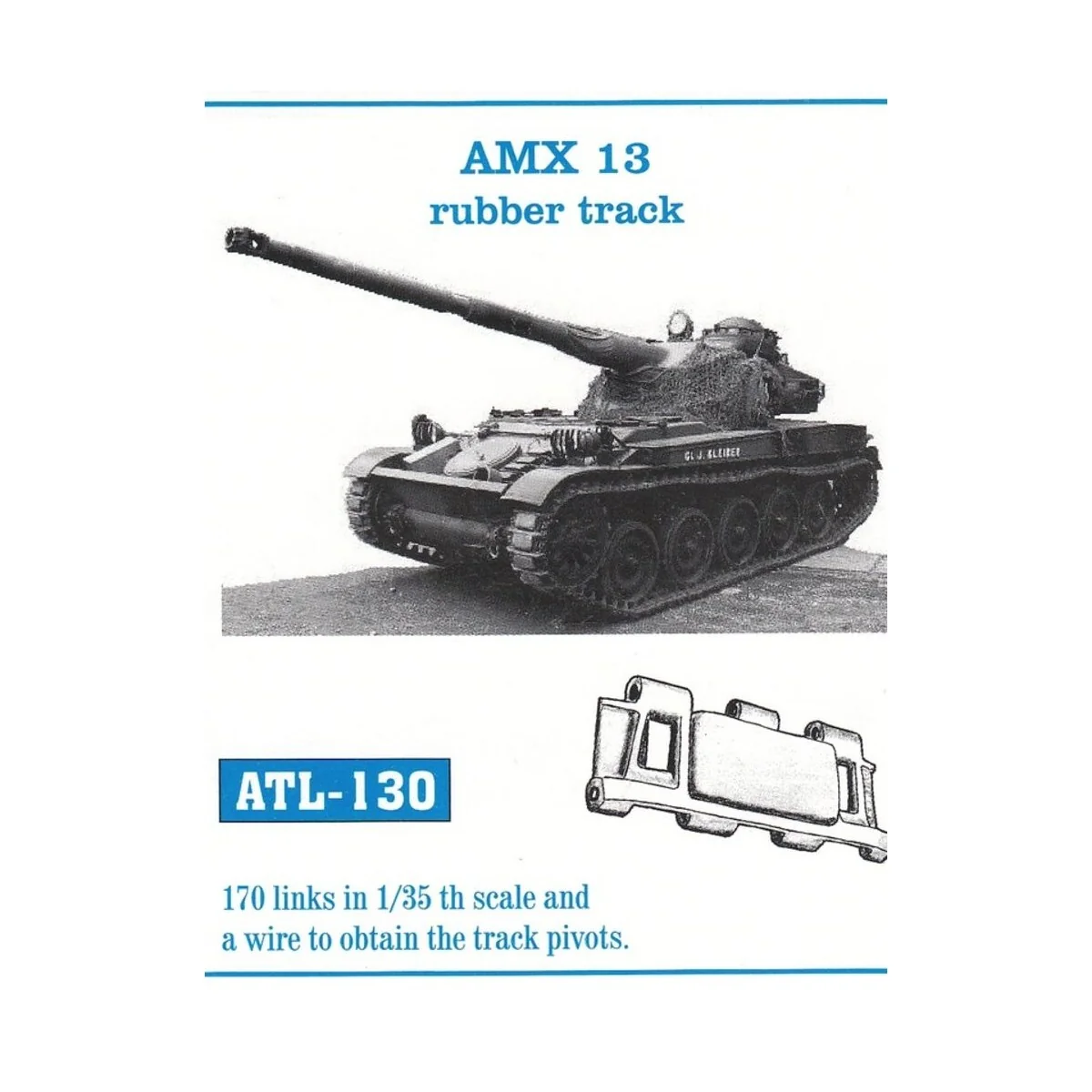 Tracks for AMX 13 rubber track - Friulmodel ATL-130
