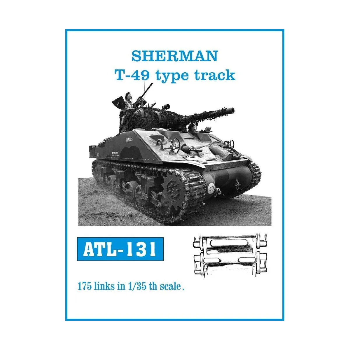 Tracks for SHERMAN T-49 type track, 1/35 - Friulmodel ATL-131 Tracks for SHERMAN T-49 type track, 1/35 - Friulmodel ATL-131