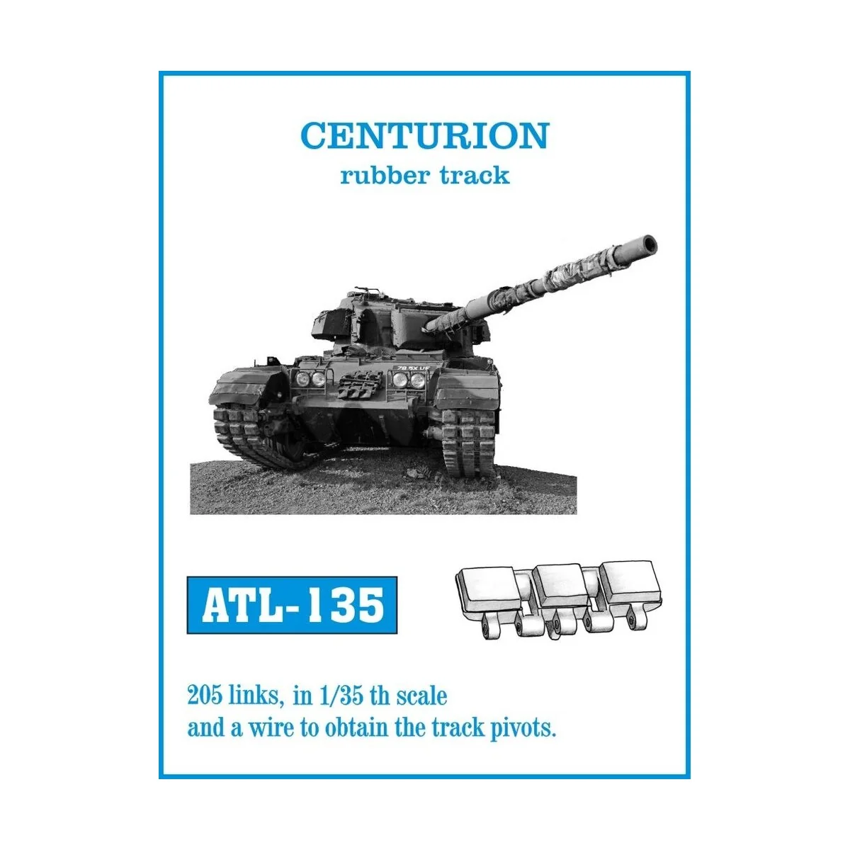 Tracks for CENTURION rubber track, 1/35 - Friulmodel ATL-135 Tracks for CENTURION rubber track, 1/35 - Friulmodel ATL-135
