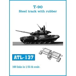 Tracks for T-90 Steel track with rubber, 1/35 - Friulmodel ATL-137