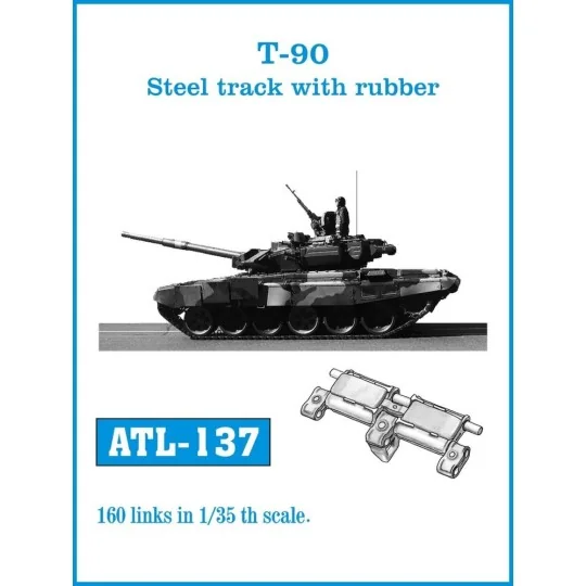 Tracks for T-90 Steel track with rubber, 1/35 - Friulmodel ATL-137