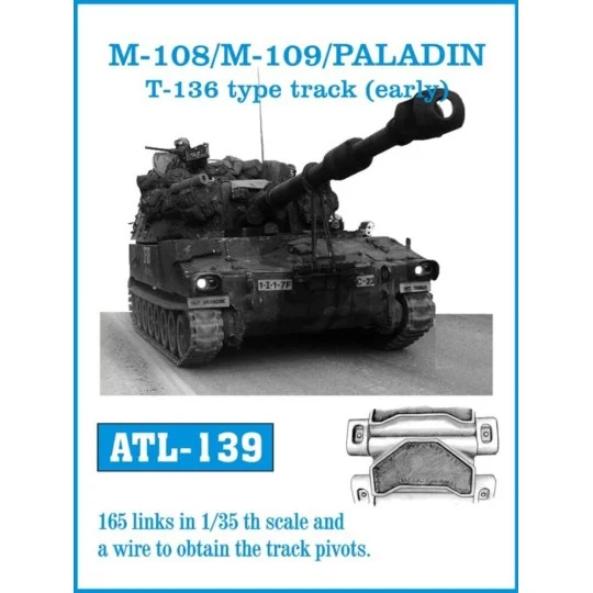Tracks for M-108/M-109/PALADIN T-136 type track(early) - Friulmodel...