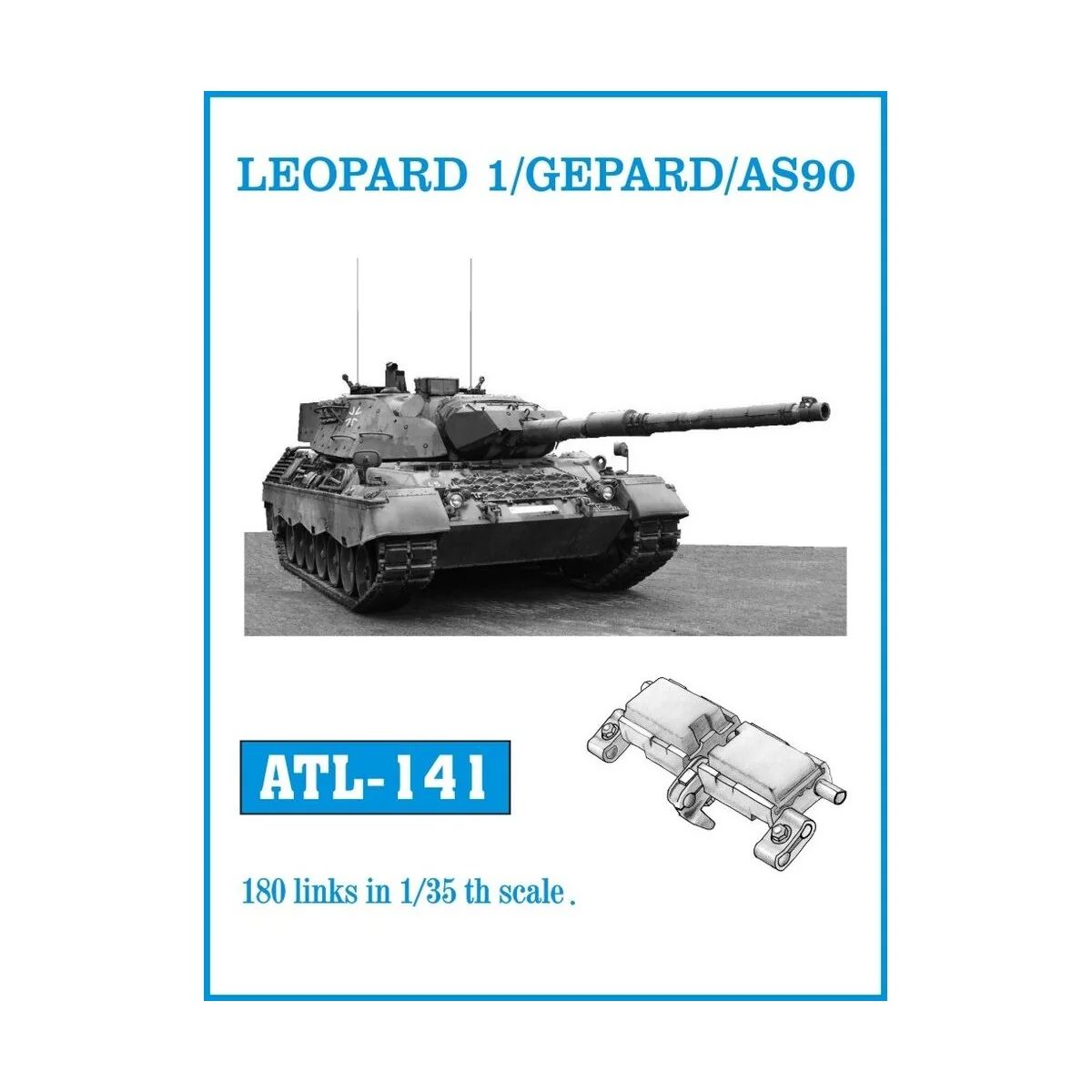 Tracks for LEOPARD 1/GEPARD/AS90, 1/35 - Friulmodel ATL-141 Tracks for LEOPARD 1/GEPARD/AS90, 1/35 - Friulmodel ATL-141