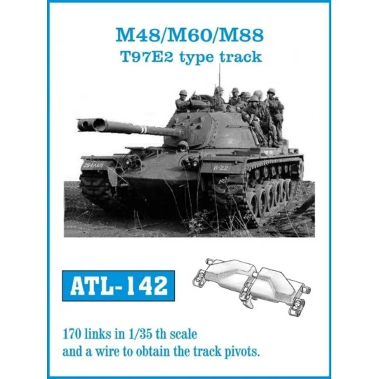Tracks for M48/M60/M88 T97E2 type track, 1/35 - Friulmodel ATL-142