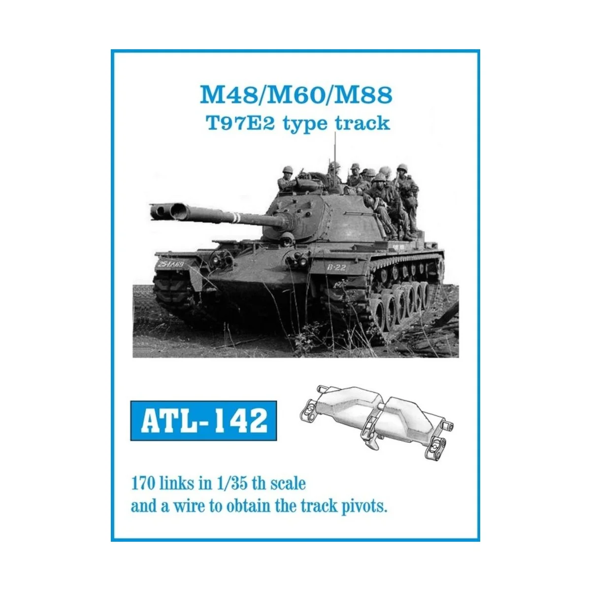 Tracks for M48/M60/M88 T97E2 type track - Friulmodel ATL-142