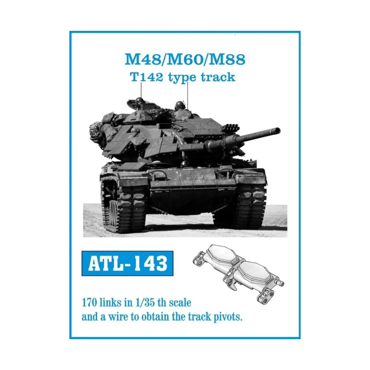 Tracks for M48/M60/M88 T142 type track, 1/35 - Friulmodel ATL-143