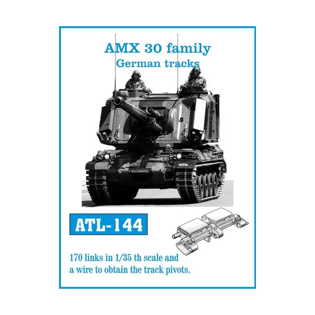Tracks for AMX 30 family German tracks, 1/35 - Friulmodel ATL-144