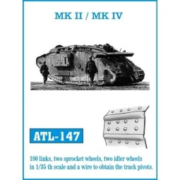 Tracks for MK II /MK IV / MK V, 1/35 - Friulmodel ATL-147