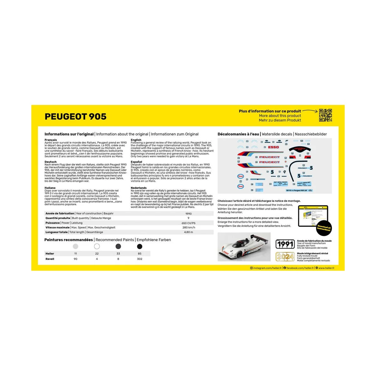 STARTER KIT Peugeot 905 - Heller 56110