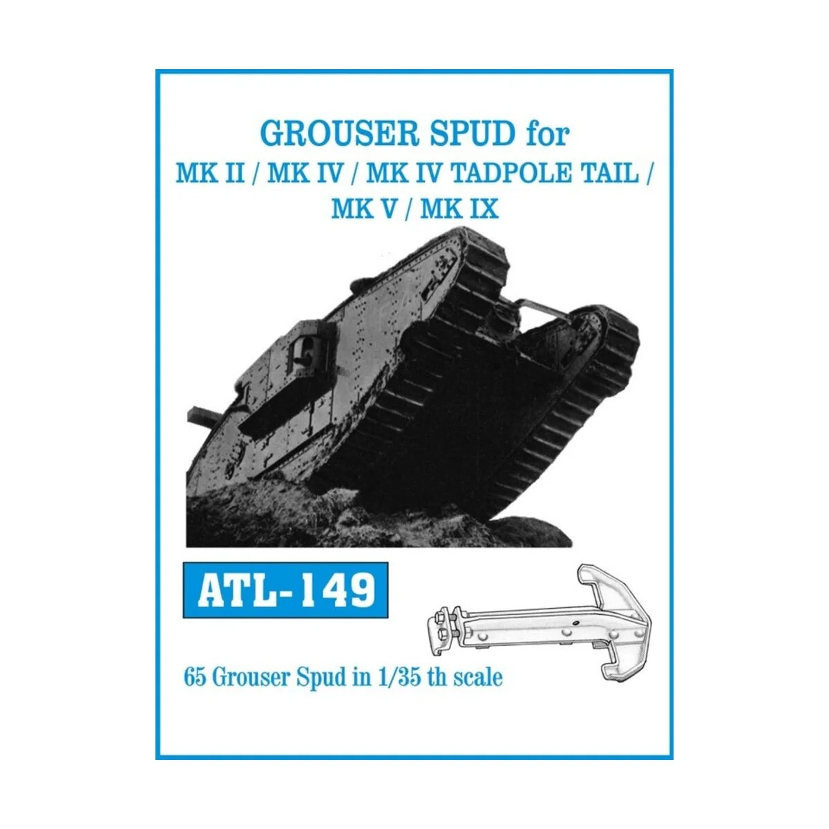 Tracks for GROUSER SPUD for MK II/MK IV /MKIV TADPOLE TAIL/MK V/MK ...