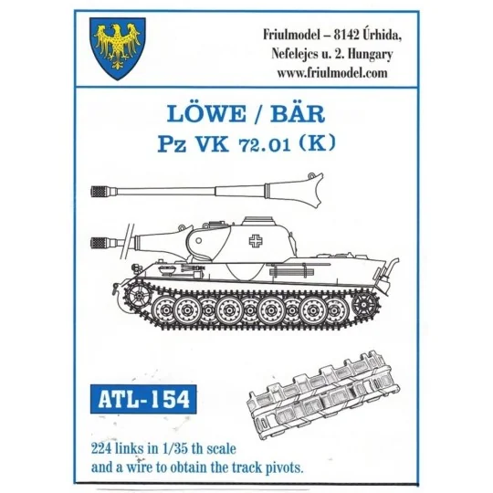 Tracks for LÖWE / BÄR, 1/35 - Friulmodel ATL-154 Tracks for LÖWE / BÄR, 1/35 - Friulmodel ATL-154