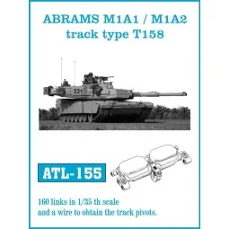 Tracks for ABRAMS M1A1 / M1A2 track type T158 - Friulmodel ATL-155