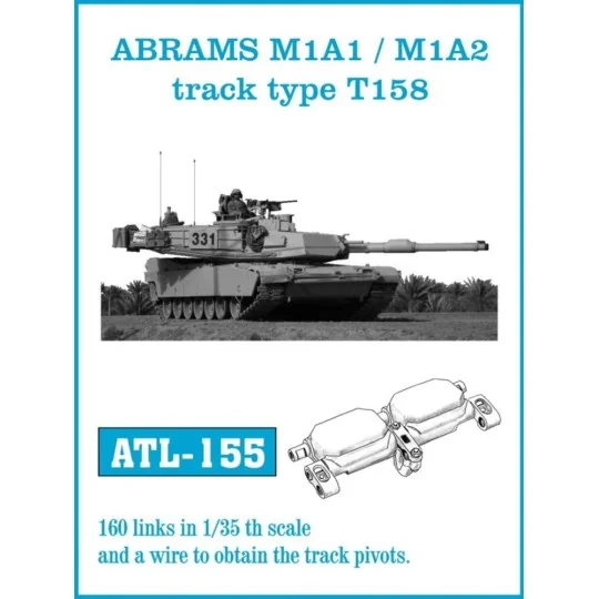 Tracks for ABRAMS M1A1 / M1A2 track type T158, 1/35 - Friulmodel AT... Tracks for ABRAMS M1A1 / M1A2 track type T158, 1/35 - Friulmodel AT...