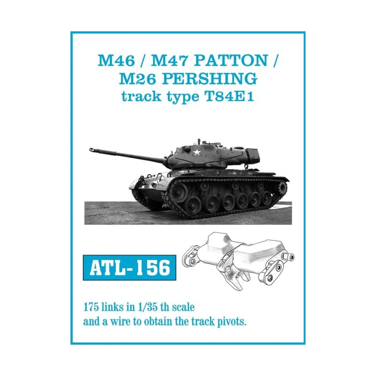 Tracks for M46 /M47 PATTON M26 PERSHING track type T84E1 - Friulmod...