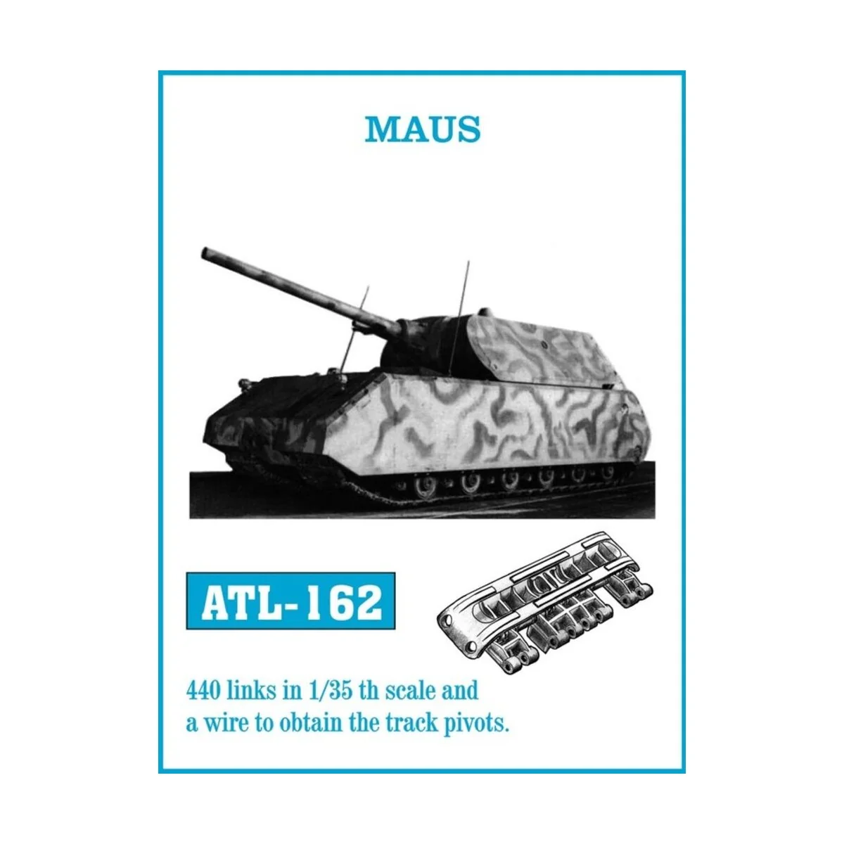 Tracks for MAUS, 1/35 - Friulmodel ATL-162 Tracks for MAUS, 1/35 - Friulmodel ATL-162