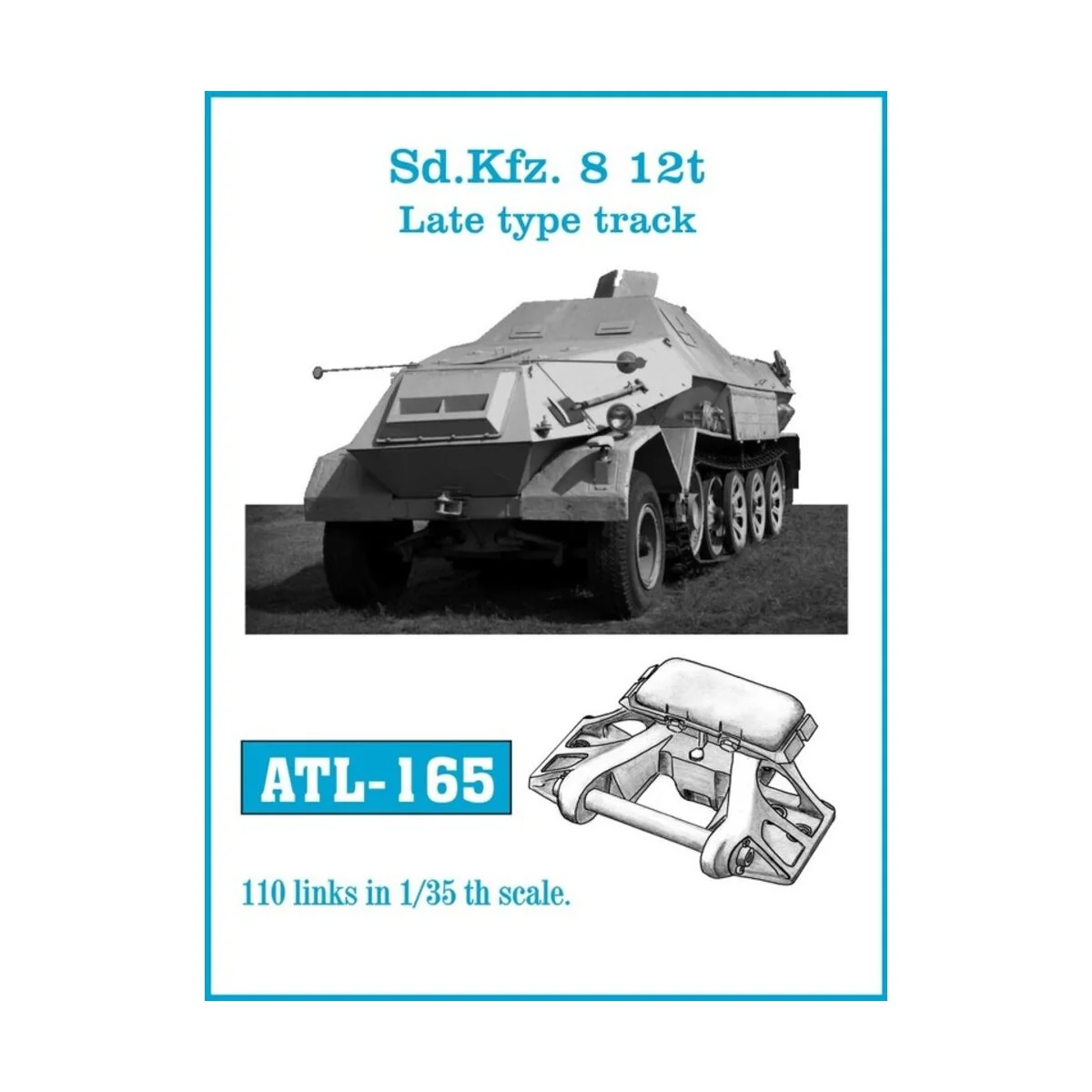 Tracks for Sd.Kfz. 8 12t Late type track, 1/35 - Friulmodel ATL-165 Tracks for Sd.Kfz. 8 12t Late type track, 1/35 - Friulmodel ATL-165