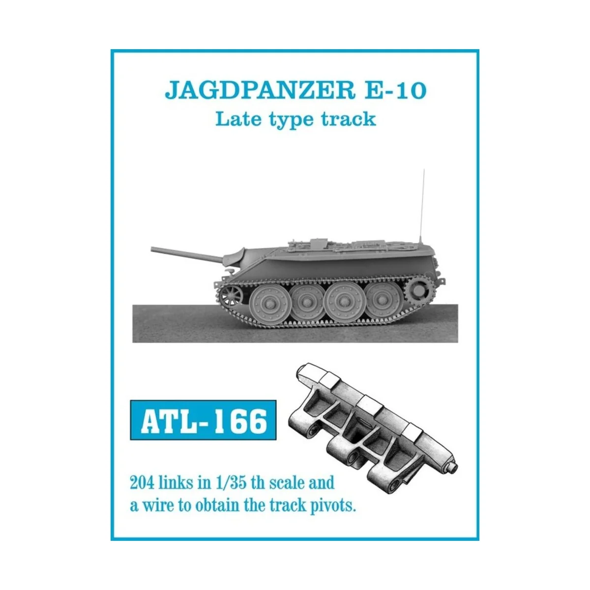 Tracks for JAGDPANZER E-10 Late type track - Friulmodel ATL-166