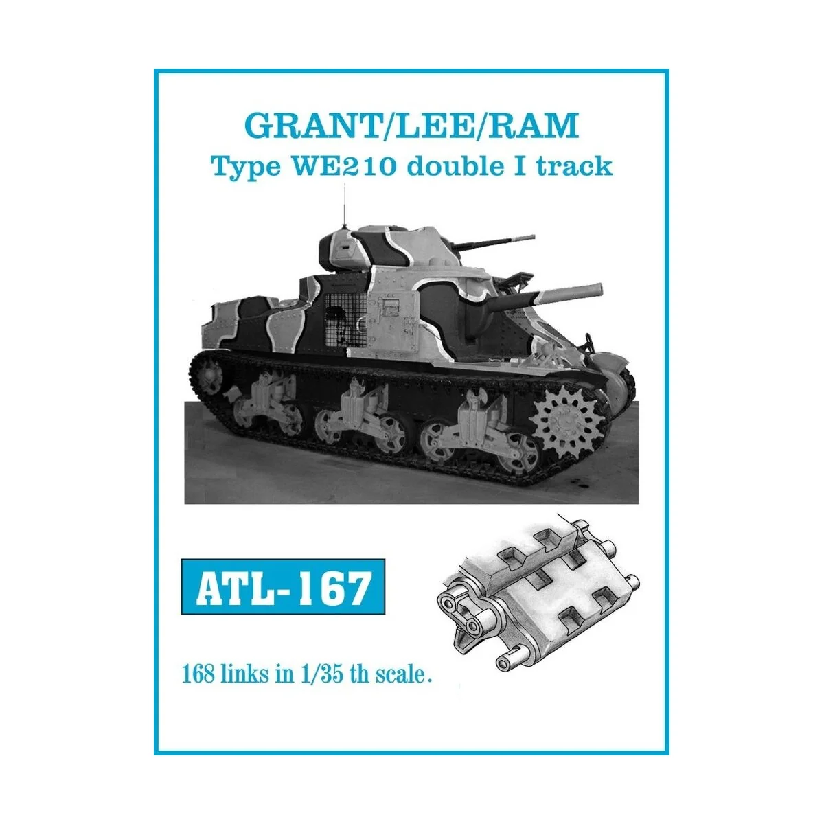 Tracks for GRANT/LEE/RAM Type WE210 double I track - Friulmodel ATL...