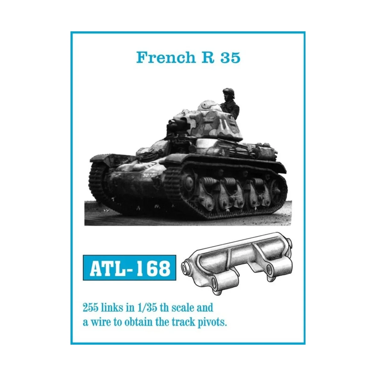 Tracks for French R 35, 1/35 - Friulmodel ATL-168 Tracks for French R 35, 1/35 - Friulmodel ATL-168