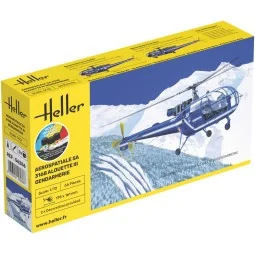STARTER KIT SA 316 Alouette III Gendarmerie, 1/72 - Heller 56286