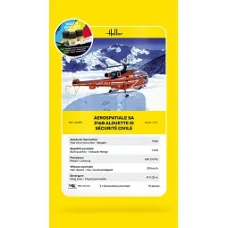 STARTER KIT Alouette III Sécurité Civile, 1/72 - Heller 56289