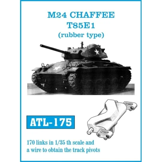 Tracks for M24 CHAFFEE T85E1 (rubber type) - Friulmodel ATL-175