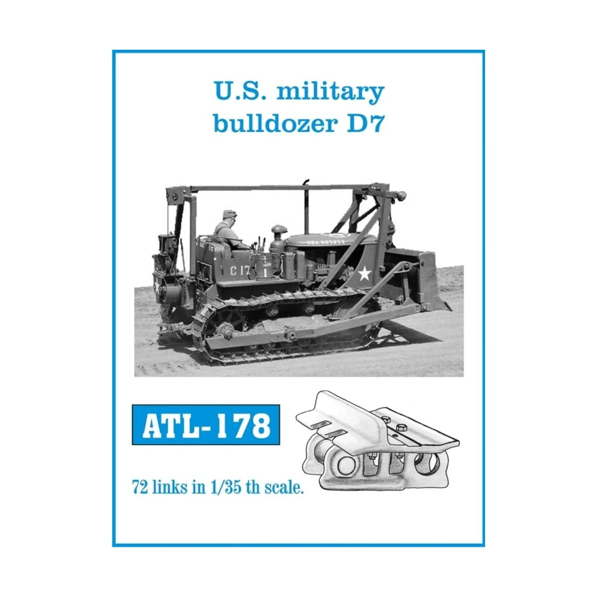 Tracks for U.S. military bulldozer D7, 1/35 - Friulmodel ATL-178 Tracks for U.S. military bulldozer D7, 1/35 - Friulmodel ATL-178
