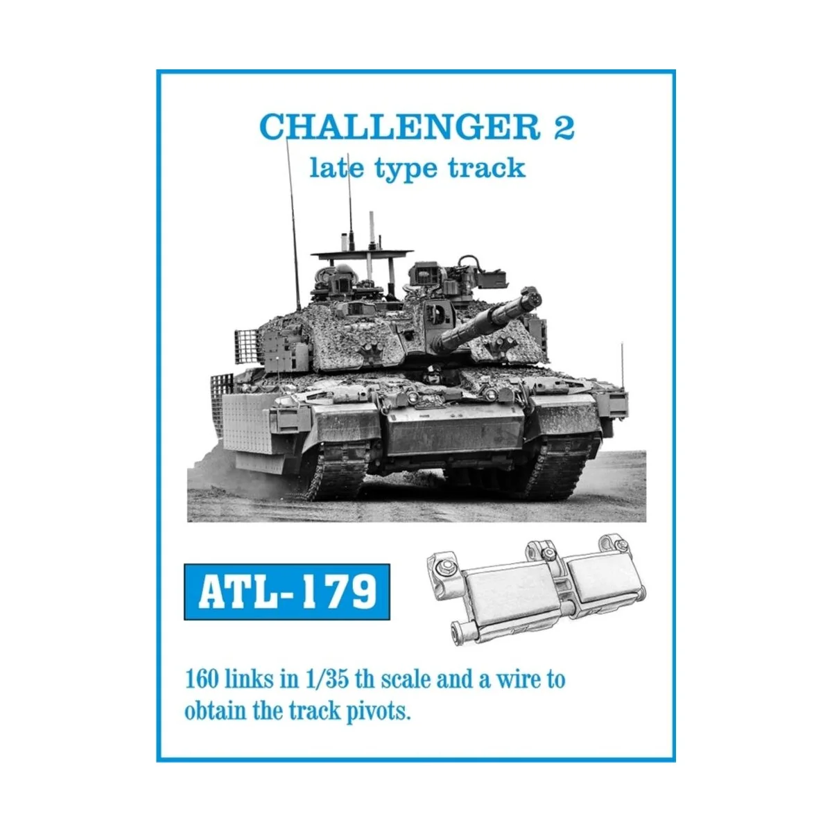 Tracks for CHALLENGER 2 late type track - Friulmodel ATL-179