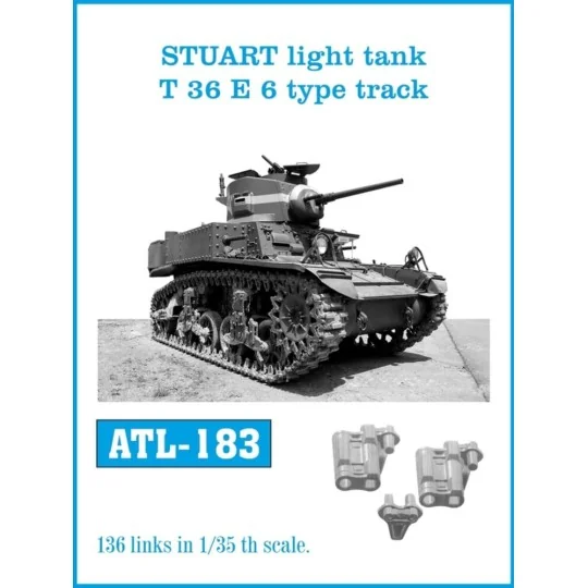 Tracks for STUART light tank T 36 E 6 type track - Friulmodel ATL-183