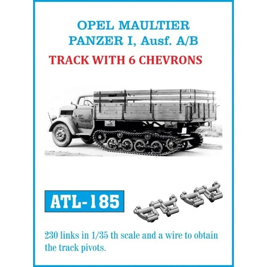 Tracks for OPEL MAULTIER / PANZER I. Ausf. A/B, 1/35 - Friulmodel A... Tracks for OPEL MAULTIER / PANZER I. Ausf. A/B, 1/35 - Friulmodel A...