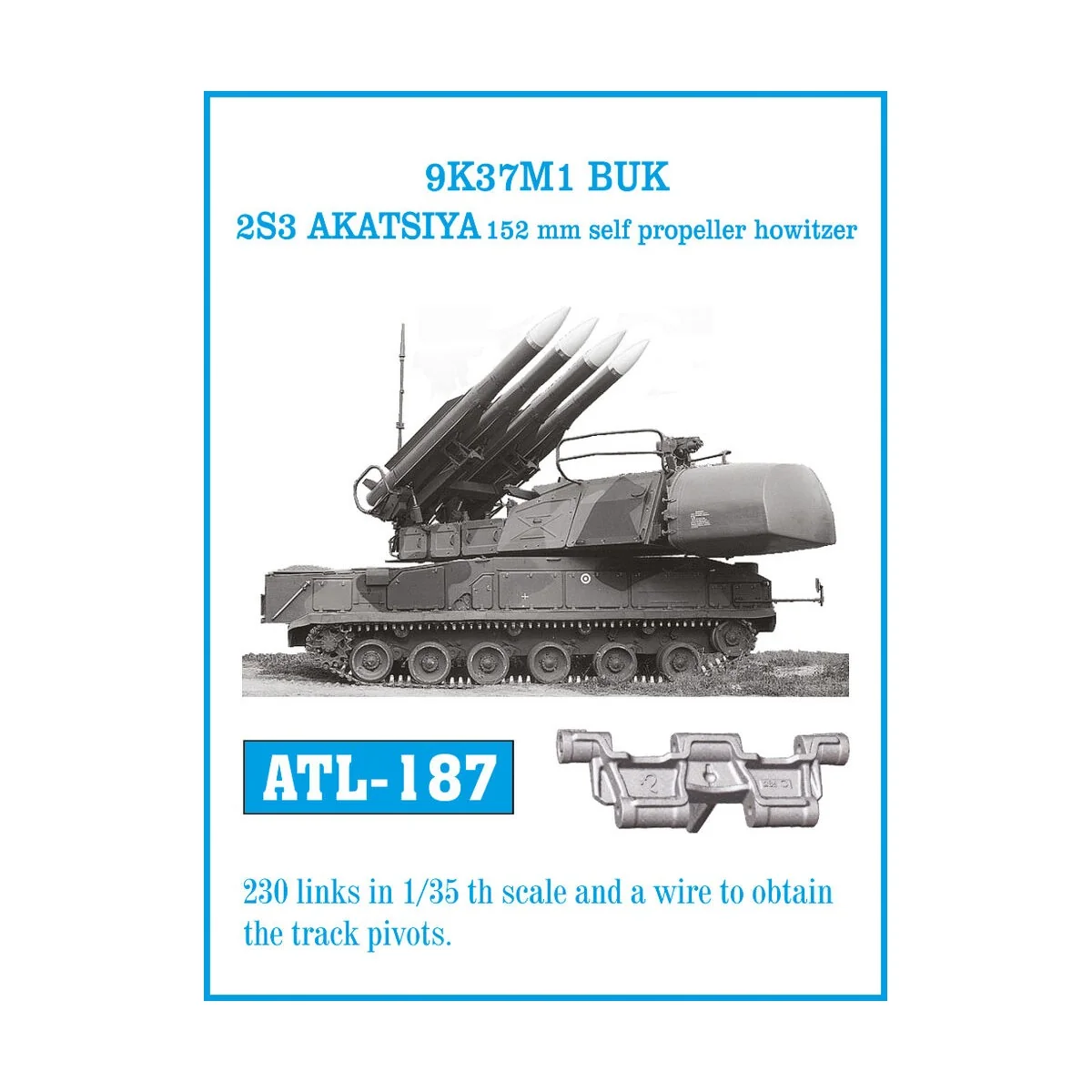 Tracks for 9K37M1 BUK 2S3 AKATSIYA 152 mm self propeller howitzer -...