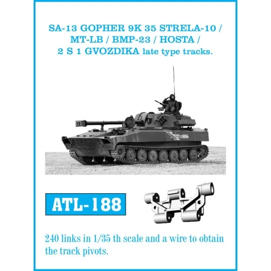 Tracks for SA-13 GOPHER 9K 35 STRELA 10 / MT-LB / BMP23 / HOSTA / 2...