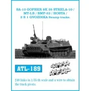 Tracks for SA-13 GOPHER 9 K 35 STRELA-10 / MT-LB / BMP-23 / HOSTA /...