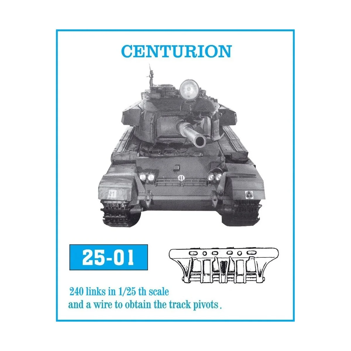 Tracks for Centurion, 1/25 - Friulmodel ATL-2501 Tracks for Centurion, 1/25 - Friulmodel ATL-2501