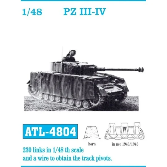 Tracks for PZ III - IV 1943/1945, 1/48 - Friulmodel ATL-4804 Tracks for PZ III - IV 1943/1945, 1/48 - Friulmodel ATL-4804