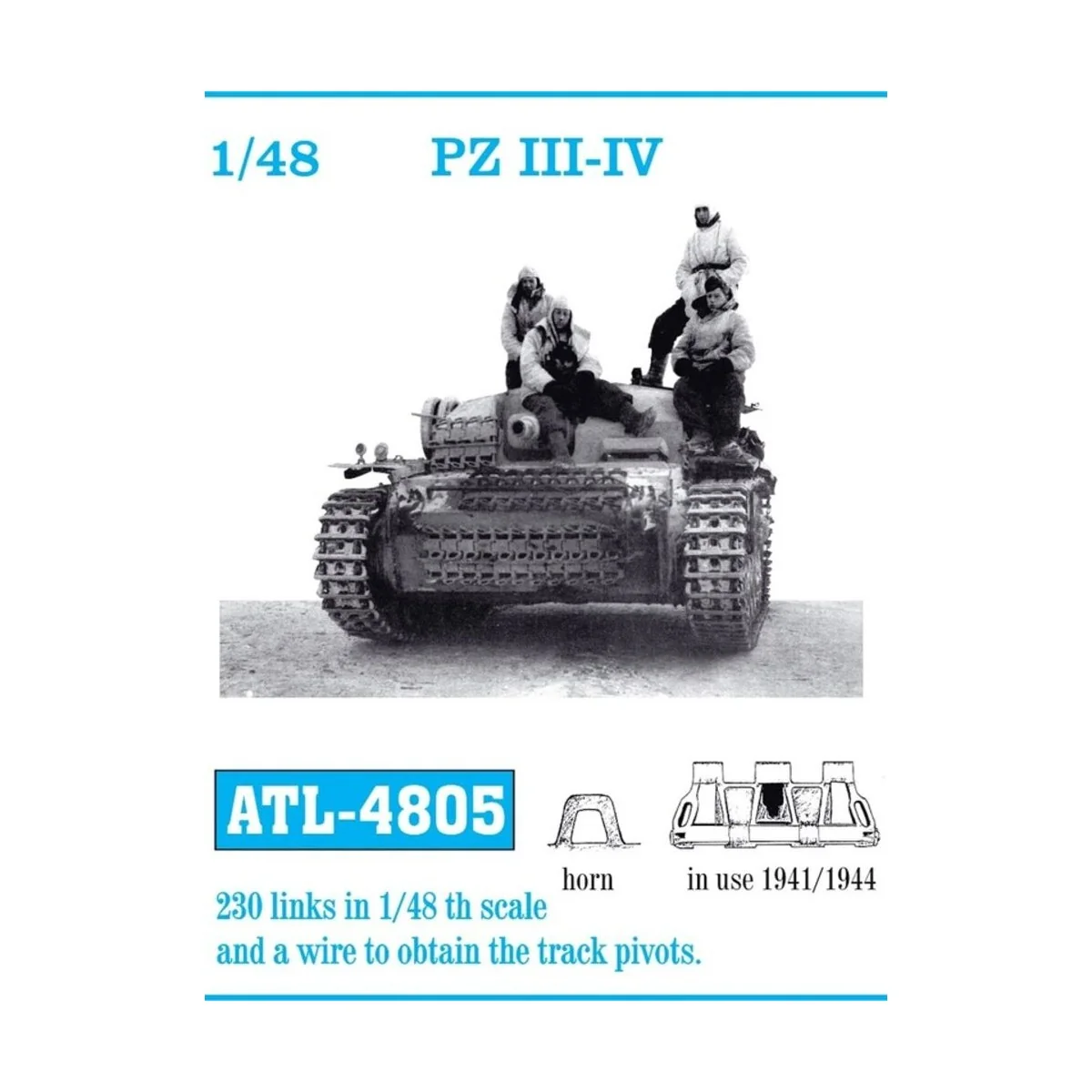 Tracks for PZ III - IV 1941/1944, 1/48 - Friulmodel ATL-4805 Tracks for PZ III - IV 1941/1944, 1/48 - Friulmodel ATL-4805