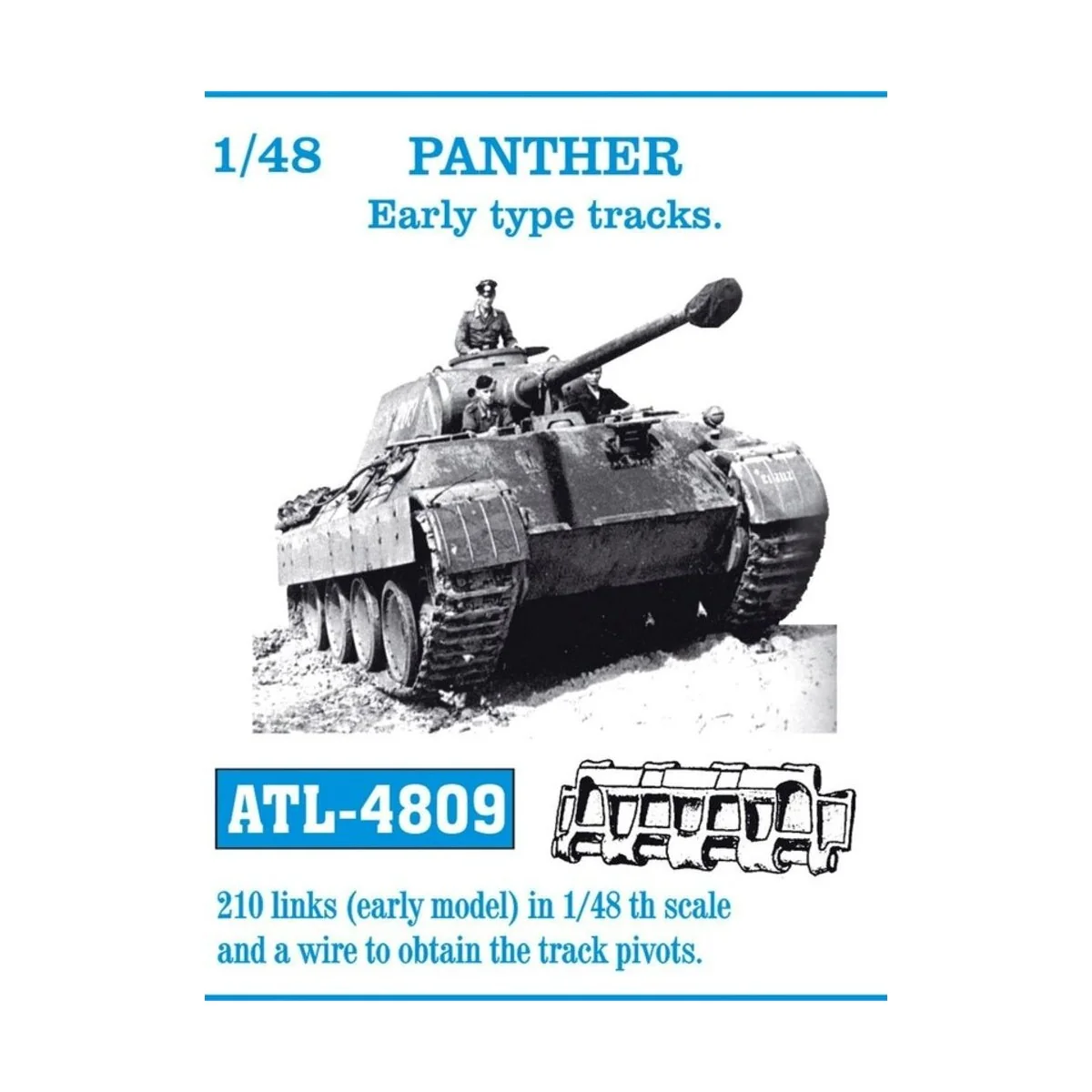 Tracks for Panther Early type, 1/48 - Friulmodel ATL-4809 Tracks for Panther Early type, 1/48 - Friulmodel ATL-4809
