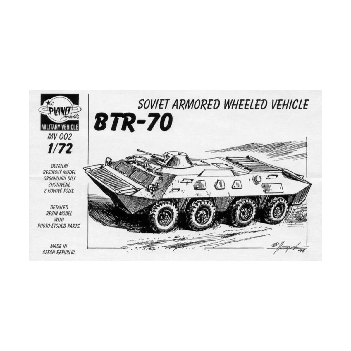 BTR-70 Arm. Vehicle, 4 Achser 18 Resin, Fotoätzteile. - Planet Mode... BTR-70 Arm. Vehicle, 4 Achser 18 Resin, Fotoätzteile. - Planet Mode...