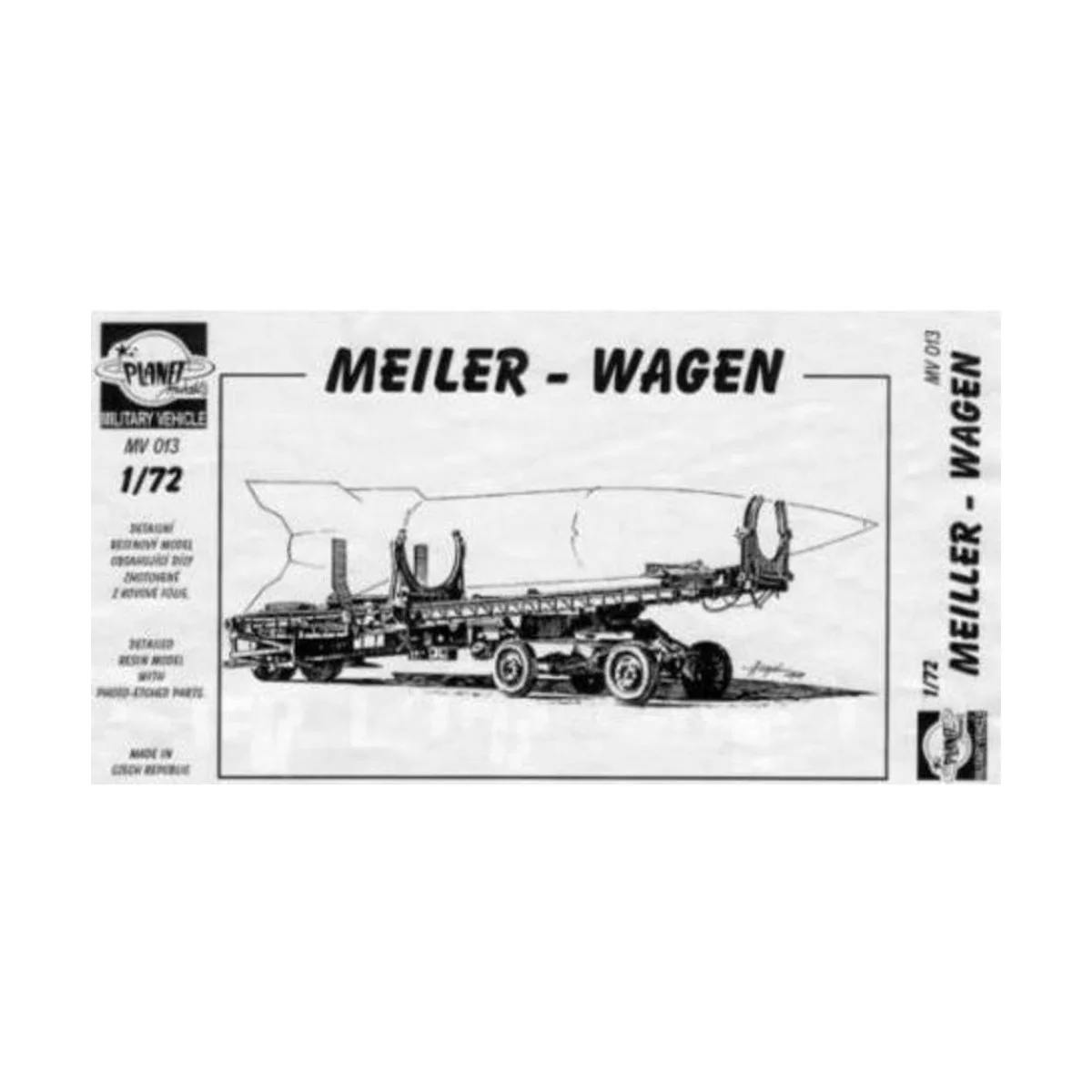 Meiller Wagen, Für V2., 1/72 - Planet Models 129-MV013 Meiller Wagen, Für V2., 1/72 - Planet Models 129-MV013