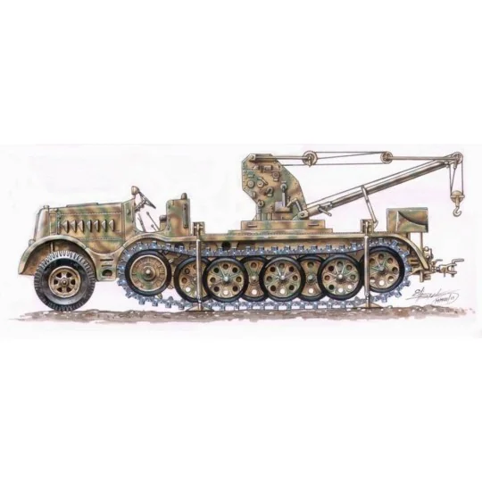 Sd.Kfz. 9 FAMO 18-ton mit Bilstein 6-ton - Planet Models 129-MV035